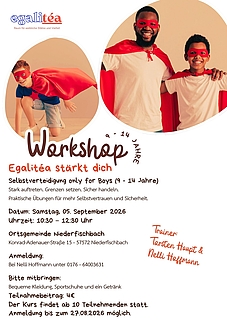 Flyer "Selbstverteidigung für Jungs"