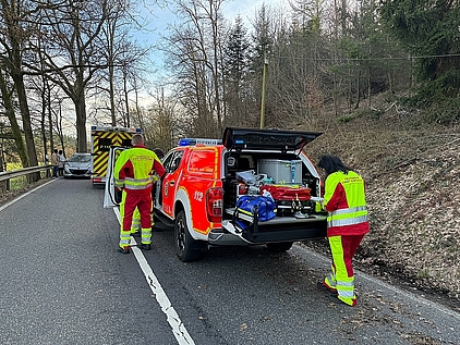 Fahrzeug der First Responder Einheit  Friesenhagen im Einsatz