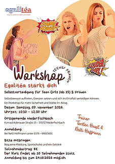 Flyer "Selbstverteidigung für Mädchen und Frauen"
